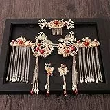 yishi Pettini per capelli da donna tradizionali cinesi accessori per capelli da sposa fascia stick copricapo testa gioielli da sposa