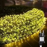 Qedertek Luci Albero di Natale, Rete di Luci LED 3,5x1,5m 360 LED Catene Luminose, 8 Modalità, Timer, Luci Nette Decorative per Esterno ed Interno, Giardino, Matrimoni, Natale, Feste (Bianco Caldo)