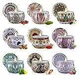 Candele Profumate Confezione da 9 Regalo Set per Donne Candele di Soia per la Casa Profumata Regalo per Lei Compleanno Anniversario Festa Della Mamma Aromaterapia Yoga Bagno Spa Fino a 180 Ore