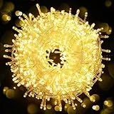 ELKTRY Luci Natale Esterno, 2000LEDs 50M Luci per Albero di Natale, Catena Luminosa Esterno Impermeabile con 8Modalità, Stringa Luci Natalizie per Albero/Natale/Giardino/Interno/Festa, Bianco Caldo