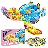 Colmanda Puzzle Animale Bambini, 136 Pezzi Puzzle Creativo, Giochi Bambini Puzzle Animal Puzzle Bambini Puzzle Educativi Puzzles Classici, Regalo Puzzle per Bambini, Ragazza, Ragazzo (Tartaruga)