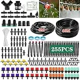 TAVADA Kit di Irrigazione a Goccia,255 Pezzi Kit per Irrigazione a Goccia,Kit di Micro Irrigazione Automatico Irrigazione Sistema,Set Irrigazione Impianto Goccia Regolabile per Adattto a Patio,Prato