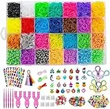 Comius Sharp Kit Fasce Arcobaleno Loom Fai da Te 10000+ Pezzi DIY Elastici, Nastri in Gomma Bande per Braccialetti per Lavorare a Maglia Giocattolo per Collana