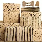 Carta Regalo Riciclata,Carta Regalo Compleanno,Carta da Regalo Kraft,Carta da Pacchi,Carta per Incartare Regali,Carta da Imballaggio per Regali,Carta da Pacco Regalo per Donna Uomo Femmina Bambini