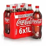 Coca-Cola Original Taste – 6 Bottiglie da 1 L, Tutto il Gusto Originale di Coca-Cola in bottiglia PET 100% Riciclabile, Bevanda Analcolica