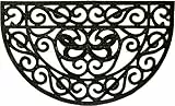La Briantina Halfmoon 45x75 cm Zerbino in Gomma Naturale, Nero, 45 x 75 cm