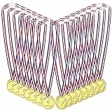 Caydo 72 Pezzi Oro di Plastica Vincitore Medaglie di Premio per Decorazioni e Sport di Favore Del Partito dei Bambini