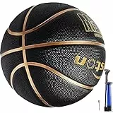 Senston Pallone da Basket di Gomma Unisex Palla da Basket con Pompa - Taglia 7