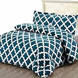 Utopia Bedding Set Piumino in Microfibra - Piumone Leggero e Federe (Turchese, Piumino 230x220cm + 2 x Federe 50x75cm)