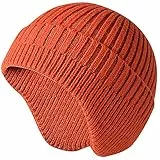 JFAN Cappello Invernale con paraorecchie Cappelli lanosi per la Testa più Calda Berretti per Gli Uomini e Le Signore all'aperto, Arancione, Taglia Unica