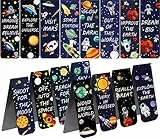 Segnalibri Magnetici Spazio Con Frasi Per Bambini Bambino, AOBETAK 16 Pcs Magnei Bookmarks Spazio Per Uomo Donna Adulti Ragazzo Ragazza