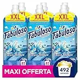 Fabuloso Ammorbidente Lavatrice Concentrato Fresco Mattino, 492 lavaggi, Bucato Morbido e Fresco 2 volte più a Lungo, 6 x 1.9 L