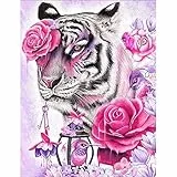 MXJSUA Diamond Painting Kit Completo Diamond Painting Tigre Pittura Diamante 5D Diamond Painting Tigre Pittura Diamante Animato Ricamo Strass Punto Croce Kit per Pittura a Mosaico 5D Animato 30X40 CM