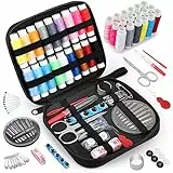 Coquimbo Kit da Cucito, Set da Cucito Accessori con Custodia per Trasporto, 85 Pezzi Kit Ago e Filo per Principianti, Casa, Viaggio e Emergenza Uso (Nero)