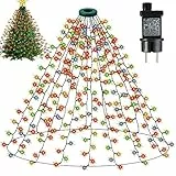 Luci Albero di Natale - Luci di Natale, 3m 16 Striscia Luci Natale per Decorazioni Albero di Natale, 480 LEDs 8 Modalità Multicolored