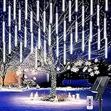 Luci Della Pioggia di Meteore, 10 Tubo 8 Modalità 240 LED Meteor Solari Luci di Natale con Telecomando, Impermeabile Doccia Pioggia Luci Stringa per Festa di Nozze Decorazione All'aperto