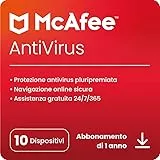 McAfee AntiVirus Plus 2023 | 10 dispositivi | Software antivirus, di sicurezza Internet e di protezione | Windows/Mac/Android/iOS | Abbonamento di 1 anno | Codice di download