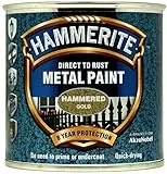 Hammerite - Vernice per metallo, martellata, 250 ml, colore: Oro