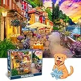 HUADADA Puzzle 1000 Pezzi, Puzzle Impossibili, Puzzle Adulti, Puzzle Arte per Adulti, Puzzle Paesaggi Giochi Rilassamento e Intelligence, Puzzle per Gioco Familiare, Puzzle Regalo, Lago di Como