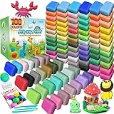 ESSENSON Argilla da Modellare – 100 Colori Pasta Modellabile Magica Essiccante all'Aria per Bambini, Regalo per Ragazzi e Ragazze dai 3 ai 12 Anni