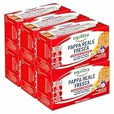 6x Equilibra Integratore Pappa Reale Fresca con Vitamina B e Miele Millefiori per Stanchezza e Affaticamento Senza Glutine e Lattosio - 6 Confezioni da 10 Flaconi
