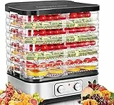 COOCHEER Essiccatori per Alimenti, Temperatura Regolabile da 35-70℃, Essiccatore frutta e verdura, 8 Pallet, 400W