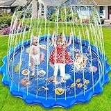 MOZOOSON Giocattoli per Bambini 170cm, Tappetino per Spruzzi per Cane, Splash Pad, Gioco d'Acqua Tappeto Sprinkle Piscina per Bambini, 68' Spruzzini e Fontanelle Giocattolo per Il Giardino All'aperto