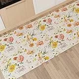 PETTI Artigiani Italiani - Tappeto Cucina Passatoia Cucina Antiscivolo e Lavabile 52x140 cm Disegno Floreale 06 100% Made in Italy