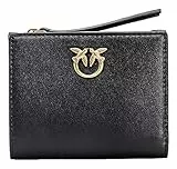 Pinko Wallet Mini Vitello Morbido, Accessori da Viaggio-Portafogli Donna, Z99Q_Nero-Antique Gold, U