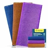 Yiclick Rete per Scrub Africana, Molto Facile da Creare, Molte Bolle, Adatta per Donne e Uomini, Spugna Africana, Rete Africana, Tessuto Africano (Blu/Viola/Marrone)