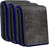 Panni Asciugatura Auto In Microfibra 1200 gsm Altissimo Grado Di Assorbimento Panno Morbido Soffice Auto Moto Asciugatura Lavaggio Lucidatura Carrozzeria Pulizia Vetri Polvere 38 x 44 Cm (6 Pz)