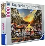 Ravensburger Puzzle 1000 Pezzi, Biciclette ad Amsterdam, Collezione Paesaggi & Foto, Jigsaw Puzzle per Adulti - Stampa di Alta Qualità