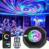 Proiettore Stelle Soffitto, Proiettore Galassia con Telecomando APP Intelligente Proiettore con Altoparlante Musicale Led Proiettore Stelle Adulti Proiettore Cielo Stellato Luce Notturna Bambini