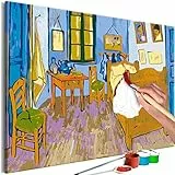 murando Dipingere con i Numeri Kit La Stanza di Arles Van Gogh Home Asttatto 60x40 cm DIY Fai da Te Quadri da Dipingere Numerati per Adulti Bambini Dipinti a Mano su Tela Pittura Cornice n-A-1344-d-a