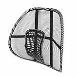 Palucart Supporto Lombare Schienale ergonomico Cuscino Pad Supporto con Fascette Regolabili per Sedile dell'auto e Poltrona da Ufficio Colore Nero Basta dolori alla Schiena Traspirante ergonomico