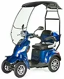 VELECO Scooter per disabili Con tetto 1000W 4 ruote elettrico(Blu)