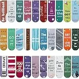 MWOOT 30 Pezzi Citazioni Ispiratrici Segnalibri Magnetici di Pagina,Incoraggiante Magnet Bookmark Set,Motivazionale Clip di Pagina per Studenti Scuola Ufficio Forniture di Lettura(2x6cm)