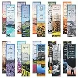 VETPW 20 Pezzi Ispirazione Segnalibri Carta, Natura Segnalibro Bookmarks Set per Amanti dei Libri, Doppio Lato Riutilizzabile Segnalibri per Bambini Adulti Classroom Ufficio (15x4cm,20 Stili)