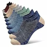 Closemate 5 Paia Calzini Sportivi Caviglia da Uomo Donna Calzini Corti Corsa in Cotone Antiscivolo Taglio Basso Traspiranti Allenamento Calzini (1Nero1Grigio1Beige1Verde1Blu, Taglia M)