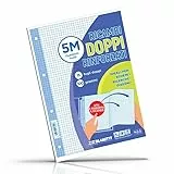 Blasetti - Ricambi DOPPI ideali per schemi, ricerche, disegni. Fogli formato A4 doppio, carta da 100gr, con fori d'archiviazione - Quadretti 5M