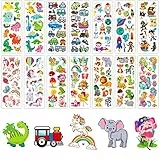 Habett Adesivi per Bambini, Adesivi 3D Stickers per Puffy Adesivi per Regali Gratificanti Scrapbooking per Ragazze Ragazzi Inclusi Auto, Unicorno, Animali, Farfalla, Dinosauri e Altro (24 Fogli)