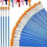SIYINGSAERY 60Pz Pennelli per Dipingere Bambini Paint Brush Set Pennelli per Dipingere Nylon Professionali Pennelli da Pittura Pennelli Pittura Olio per Pittura acrilica Olio Pittura a guazzo, Blu
