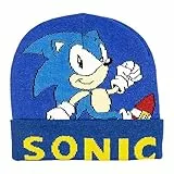 Sonic Cappello A Maglia, Blu, One Size Unisex Kids