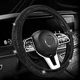 38 cm Cristallo Coprivolante, Coprivolante Universale per Auto Coprivolante in Velluto Coprivolante Antiscivolo per Auto Coprivolante Morbido in Microfibra