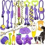 DIDUDE 19 Pezzi Set di Giocattoli per Cani Masticatori, Giochi Interattivi di ​Rafforzato Corda da Masticare per Cuccioli di Taglia Media e Grandi