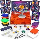 Original Stationery Mini Galaxy 3D Solar System Air Dry Clay Kit con 10 Bustine di Pasta Modellabile, 8 Schede, Utensili per Fare Un Sistema Solare Rotante con Pasta Modellante Regalo Bambini