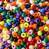 Naler 1200 Perline Acrilico di 6x9mm Perline Colorate per Fai da Te Mini Perle di Braccialetti, Collane, Bigiotteria
