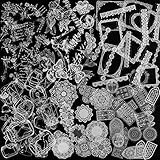 180 Pezzi Carta pizzo decorativo, Kalolary Adesivi Cornici Foto Pizzo PET Impermeabili Trasparenti Scrapbooking Decalcomanie Decorative Adesivo Cornice Pianificatore Diario Fatto Mano Artigianale
