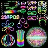 Withosent 330 Pezzi Braccialetti Luminosi Fluorescenti, Starlight Braccialetti Fluo Festa Gadget, Bracciali Luminosi Accessori Party Bambini Decorazione per Matrimonio Compleanni Halloween