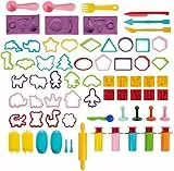Genio Kids 67 Pezzi formine Dido per Bambini, formine plastilina per Bambini, Dido Accessori per Pasta modellabile Bambini, Utensili plastilina, formine Pongo